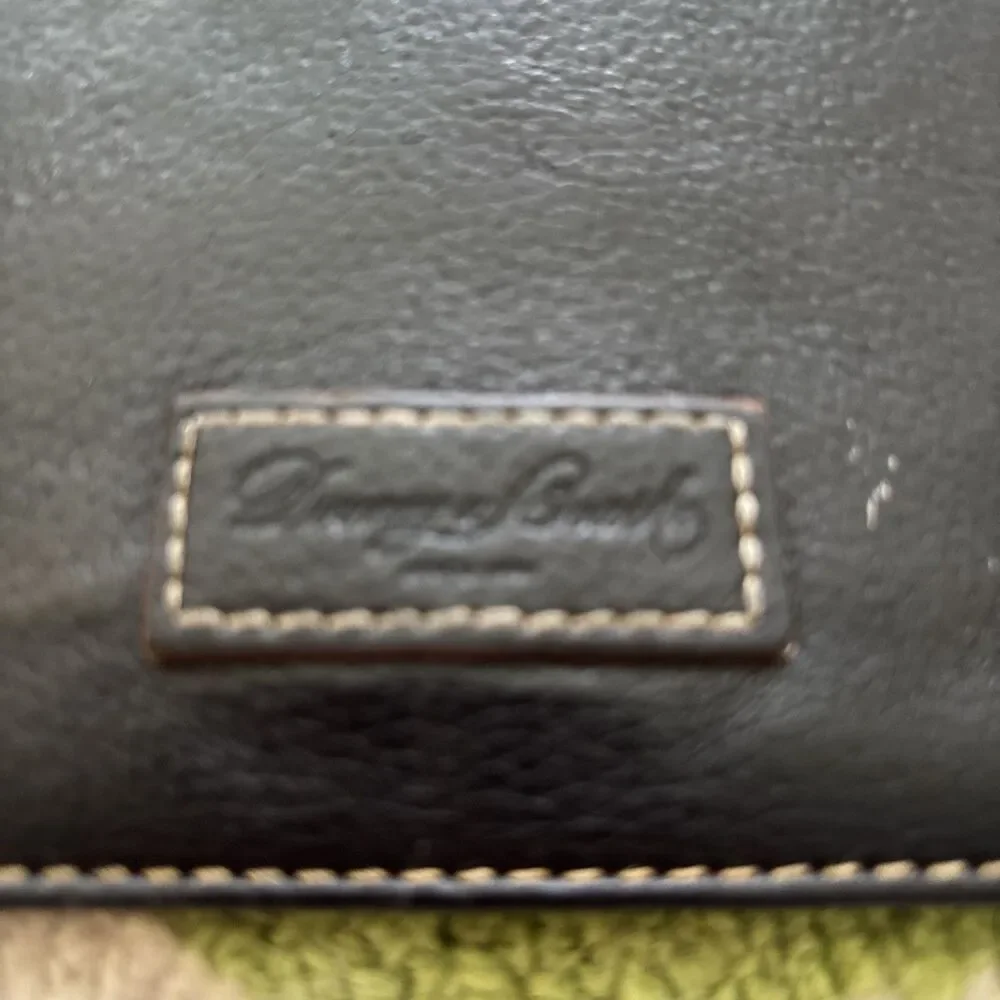 Dooney & Bourke Black Leather Continental Clutch Envelope Wallet Y2K 90s Designr